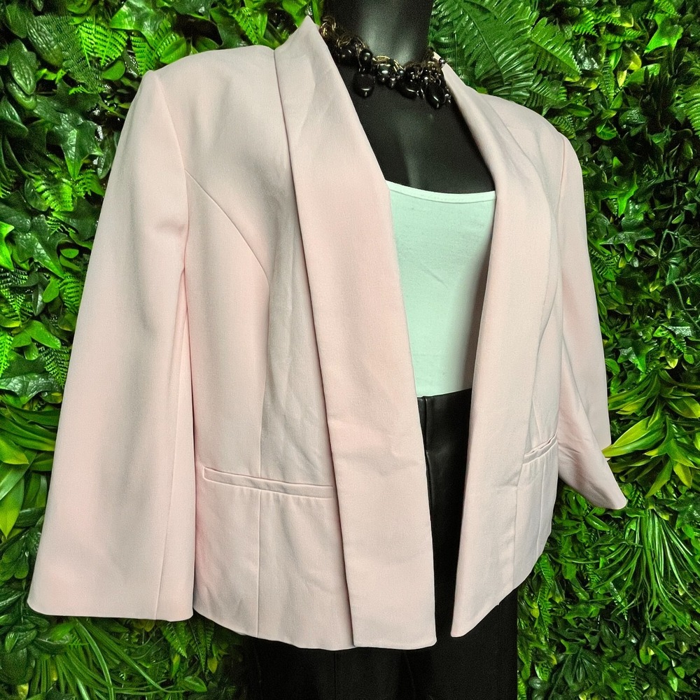 Women Jacket 20 Pink Collared Lined Blazer Jones Studio 1445 - Picture 4 of 8